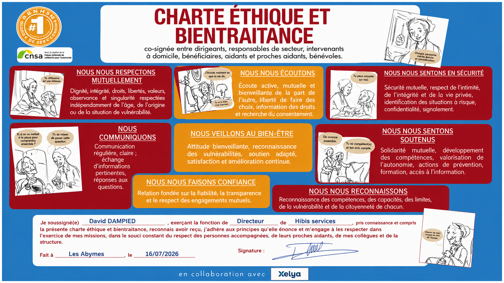 Lire la suite à propos de l’article Charte Éthique et Bientraitance : l&rsquo;engagement Hibis Services
